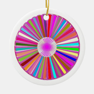 CHAKRA Wheel Round Colorful Healing Goodluck Decor Ceramic Ornament