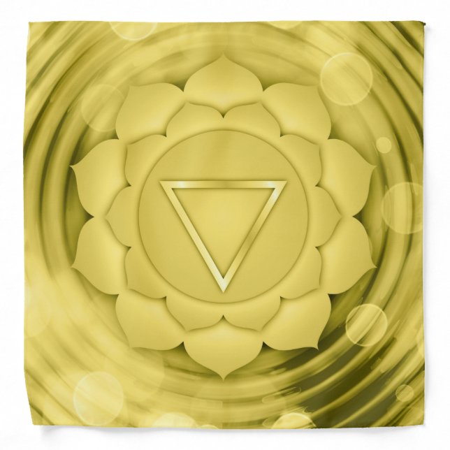 Chakra Yellow Solar Energy Spiritual Zen Yoga Bandana (Front)