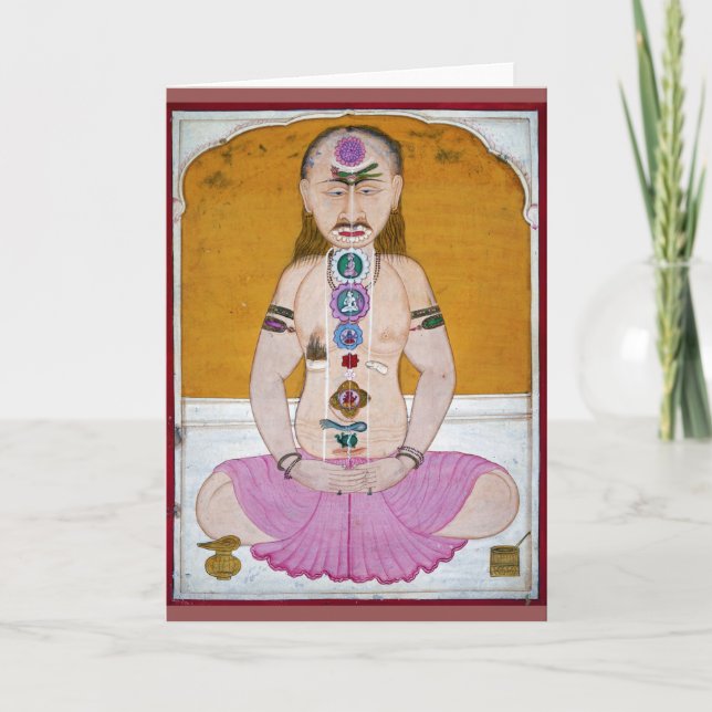 Chakra Yoga Illustration for Meditation Card (Front)