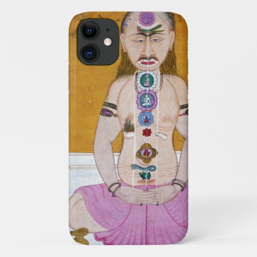 Chakra Yoga Illustration for Meditation iPhone 11 Case