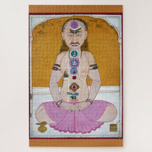 Chakra Yoga Illustration for Meditation Jigsaw Puzzle