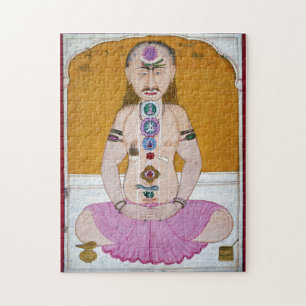 Chakra Yoga Illustration for Meditation Jigsaw Puzzle