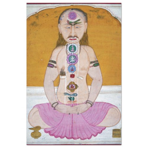 Chakra Yoga Illustration for Meditation Tissue Paper