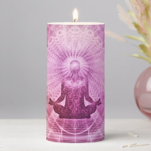 Chakra Zen Yoga Meditation Spiritual Pillar Candle