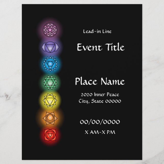 Chakras 8.5 x 11 Event Flyer (Front)