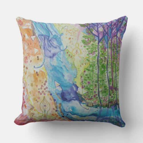 Chakras and Reiki Throw Pillow