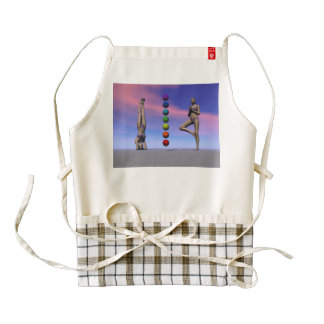 chakras and yoga and sky zazzle HEART apron