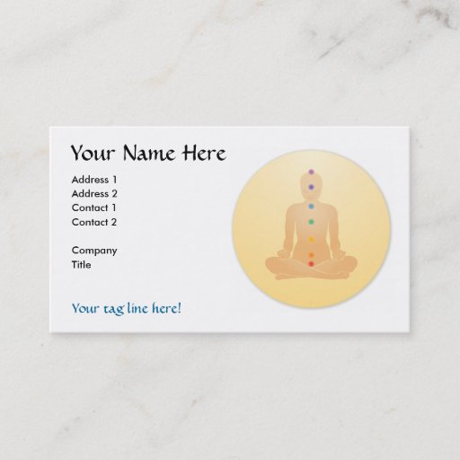Customizable Chakras Business Cards