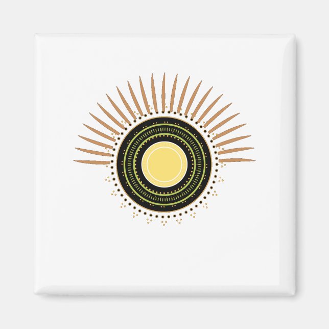 Chakras Circle Focus Concentration Meditation Magnet (Front)