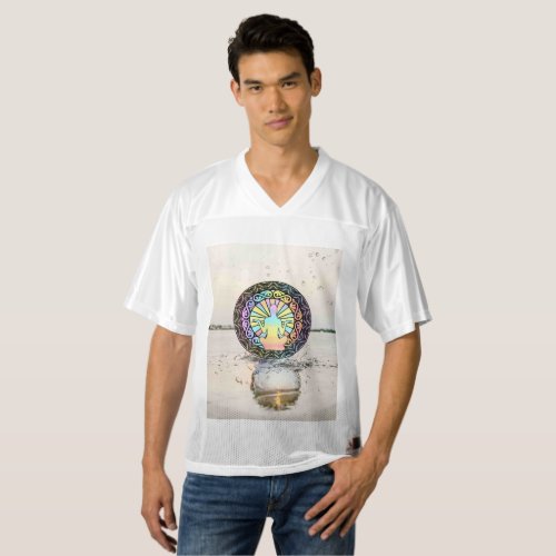 CHAKRAS CIRCLE RIGHT POSITION AURA LOGO MENS FOOTBALL JERSEY