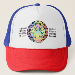 CHAKRAS CIRCLE RIGHT POSITION LOGO TRUCKER HAT