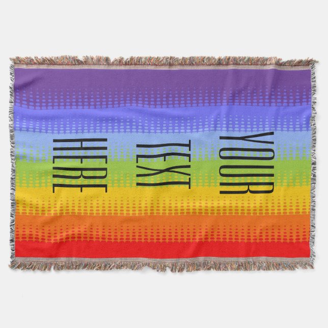 Chakras Colors IV + your text Throw Blanket (Front)