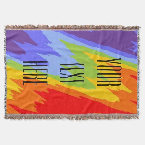 Chakras Colors VII  your text Throw Blanket