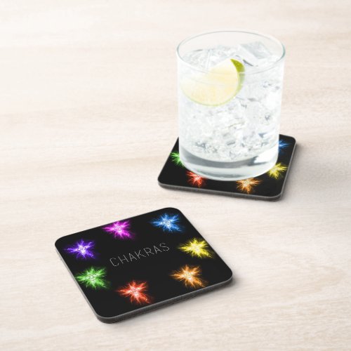 Chakras Energy Meditation Zen Beverage Coasters