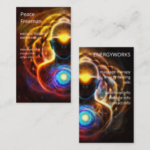 Chakras Human Auras Energy Healer Business Card