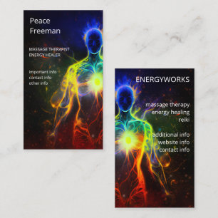 Chakras Human Auras Energy Healer Business Card