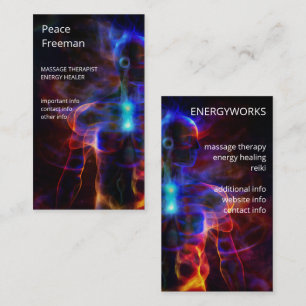 Chakras Human Auras Energy Healer Business Card