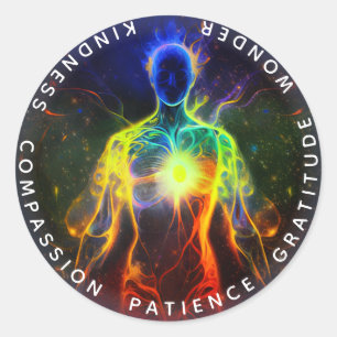 Chakras   Human Auras   Energy Healer Classic Round Sticker