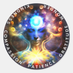 Chakras   Human Auras   Energy Healer Classic Round Sticker