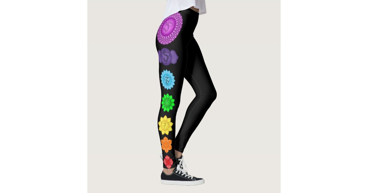 Chakras + affirmations Leggings for Sale by RedCloudDesign