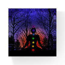 Chakras Meditation Yoga at Sunset 