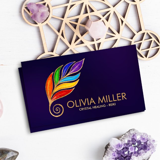 Chakras Tree Branch Flourish Business Card (Creator Uploaded)