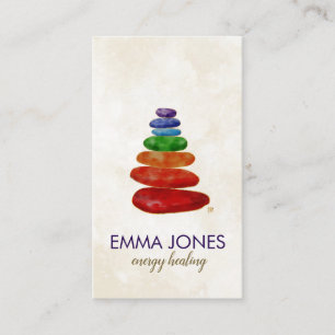 Chakras Zen Stones Business Card