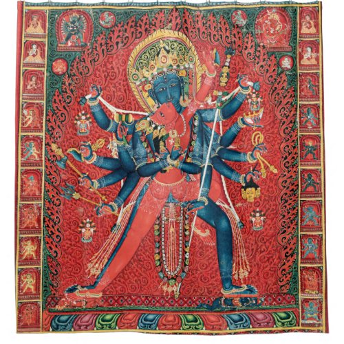Chakrasamvara And Consort Vajravarahi Shower Curtain