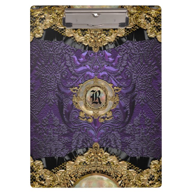 Chalchadoriz Regal Elegant Monogram Clipboard (Front)