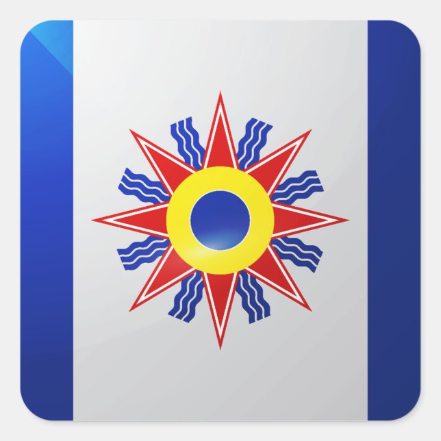 Chaldea square glossy flag square sticker (Front)