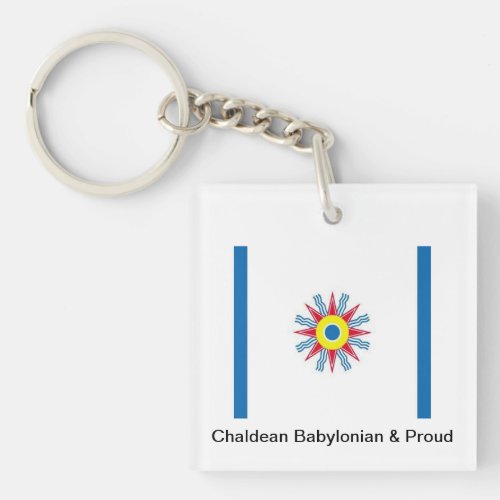Chaldean Flag Keychain