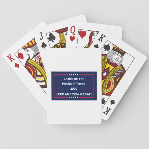 Chaldeans For President Trump 2020 Poker Cards