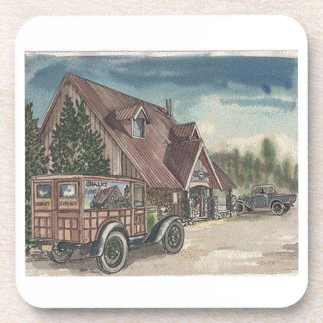 Chalet Delivery Beverage Coaster (Front)