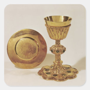 Chalice and paten square sticker