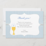 Chalice Communion Blue Thank You Card at Zazzle