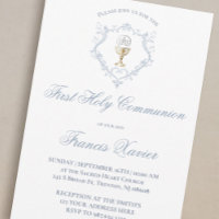 Chalice Host blue crest | First Communion