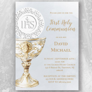 Chalice Host First Holy Communion Invitation