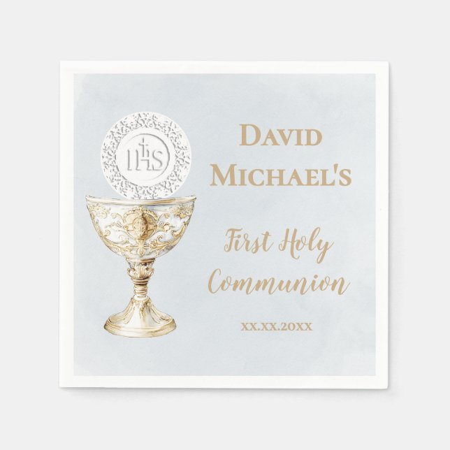Chalice Host First Holy Communion Napkins (Front)