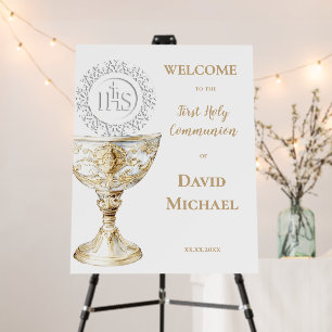 Chalice Host First Holy Communion welcome Foam Board