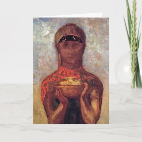 Chalice of Mystery _ Spiritual Art by Odilon Redon Card