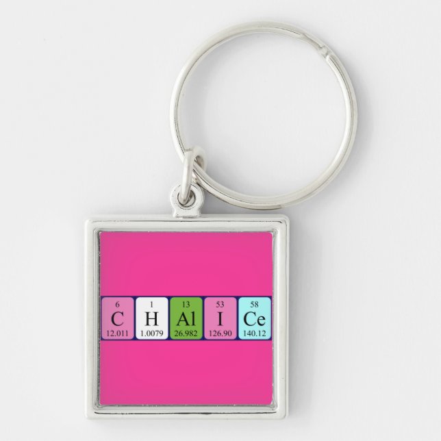 Chalice periodic table name keyring (Front)