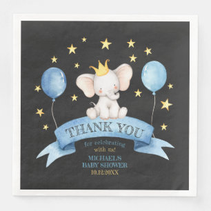 chalk baby elephant STARS BALLOONS Paper Dinner Napkins