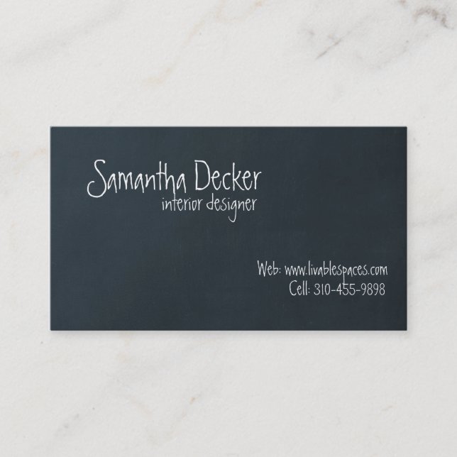 "Chalk Board" Customizable Business Card! Card (Front)