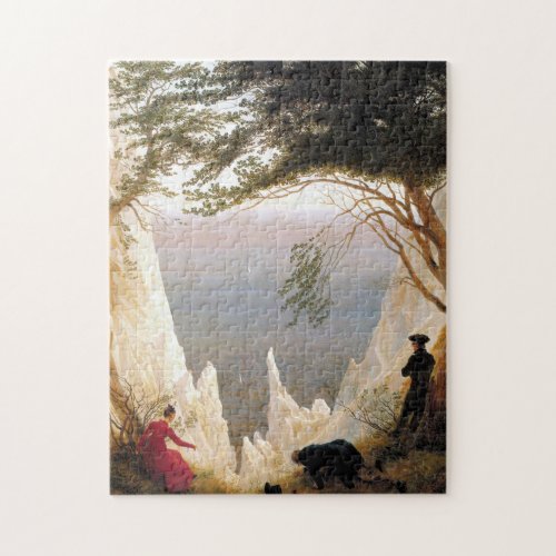 Chalk Cliffs on Rugen by Caspar David Friedrich Jigsaw Puzzle