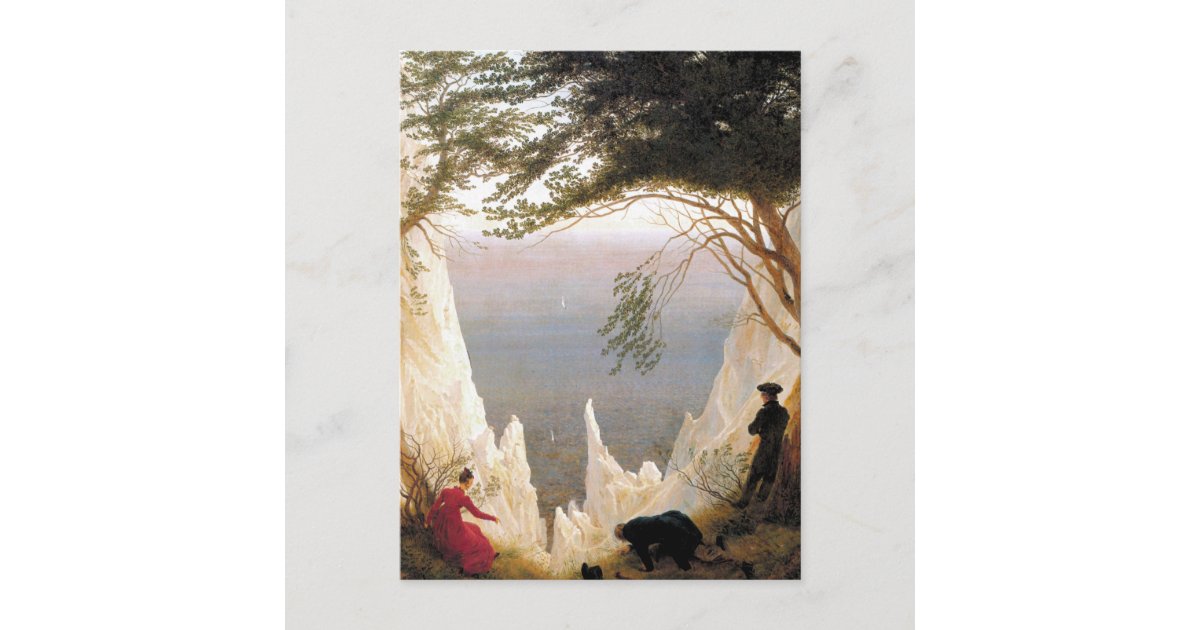 Chalk Cliffs on Rugen by Caspar David Friedrich Po Postcard Zazzle