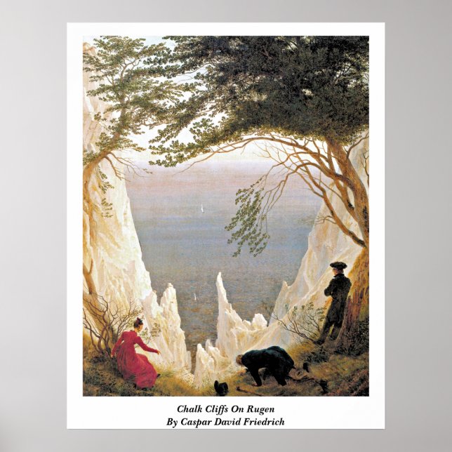 Chalk Cliffs On Rugen By Caspar David Friedrich Poster (Front)