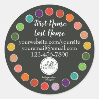 Chalk Couture Paste Palette Classic Round Sticker