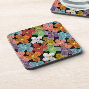 Chalk Daisies Beverage Coaster