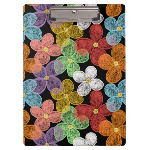 Chalk Daisies Clipboard