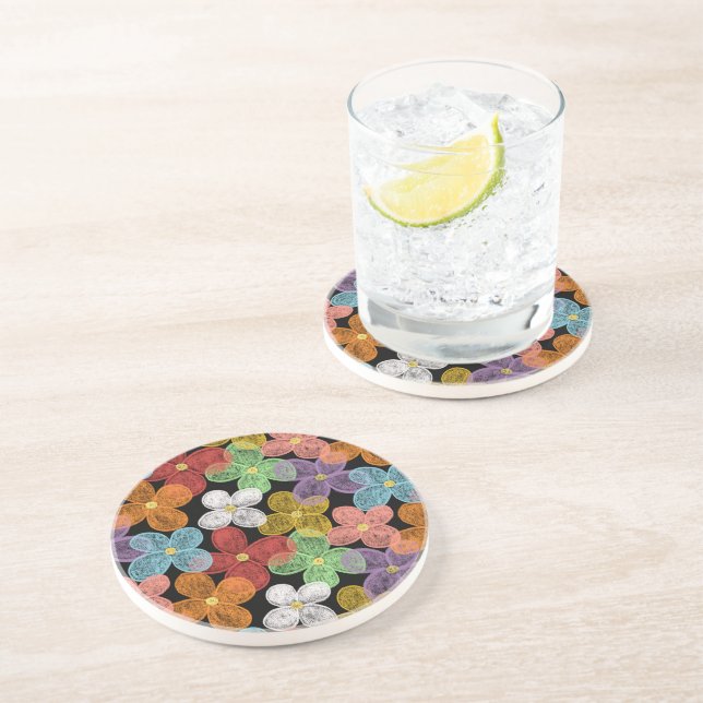 Chalk Daisies Coaster (Side)